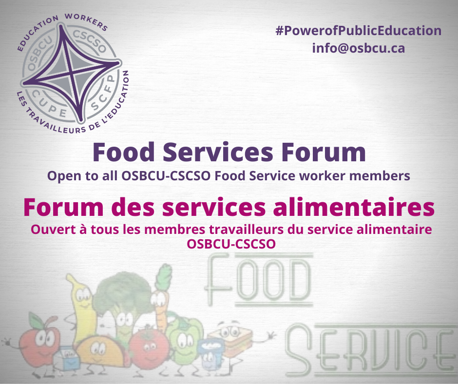 Food Services Classification Forum