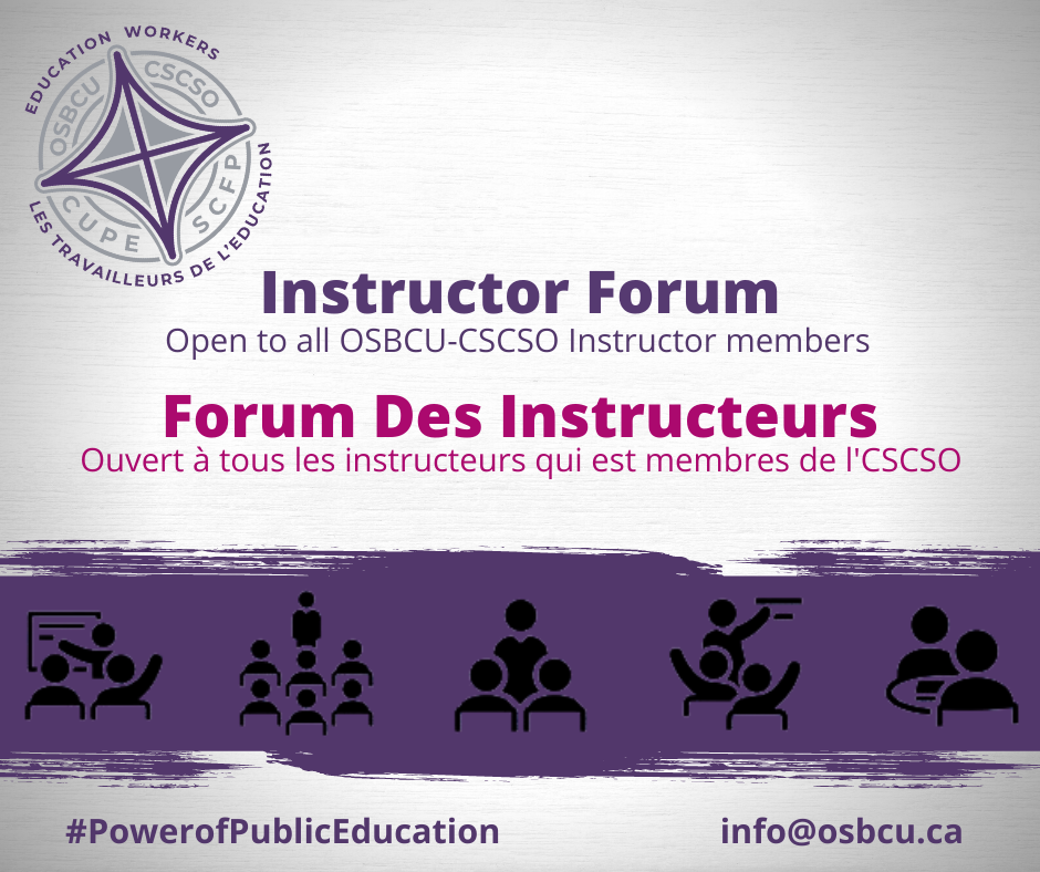 Forum sur la classification des instructeurs